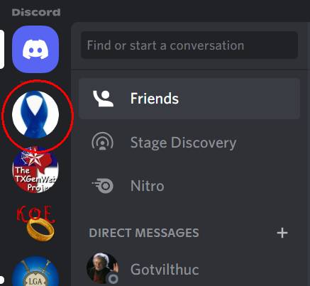 Discord Blue ribbon icon